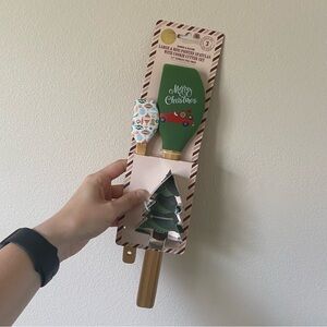 Core Kitchen Bamboo Silicone Large Mini Pointed Spatulas with Cookie Cutter Set